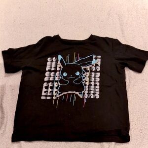 XL (14/16): Kids Black Pokemon Pikachu Graphic T-Shirt